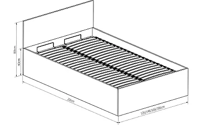 Praktyczne łóżko z płyty meblowej otwierane na bok