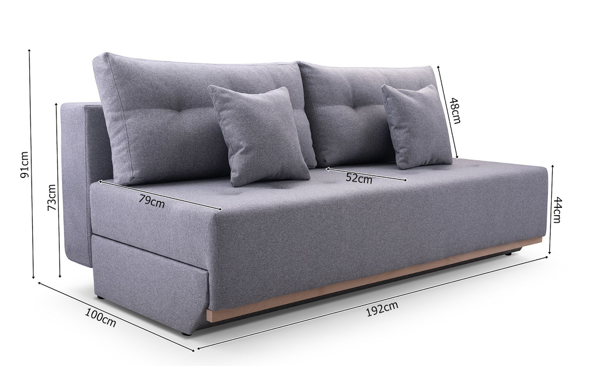 Szeroka tapicerowana sofa