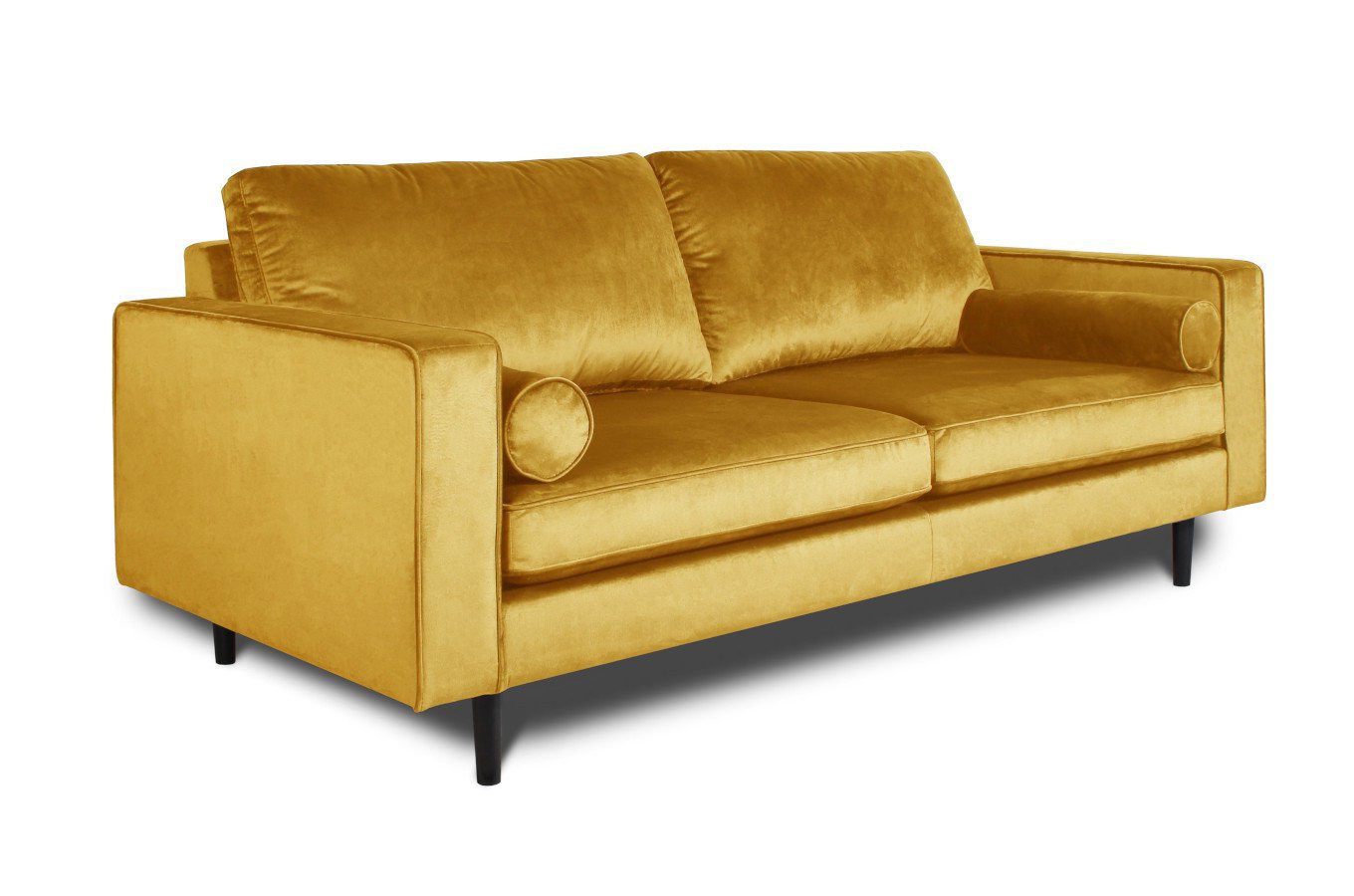  Nowoczesna sofa FRESH na wysokich nogach z poduszkami wałkami / szerokość 230 cm