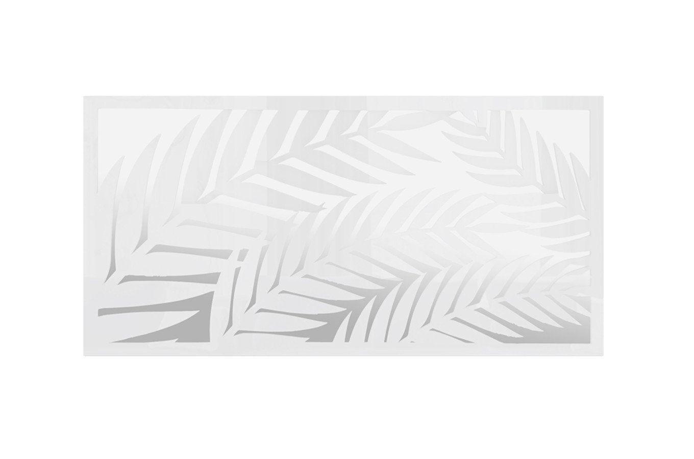Białe ażurowe lustro FORESTA z motywem liści / matowe