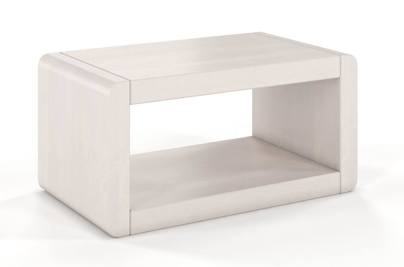 Drewniana szafka nocna bukowa Visby Boverio / kolor biały