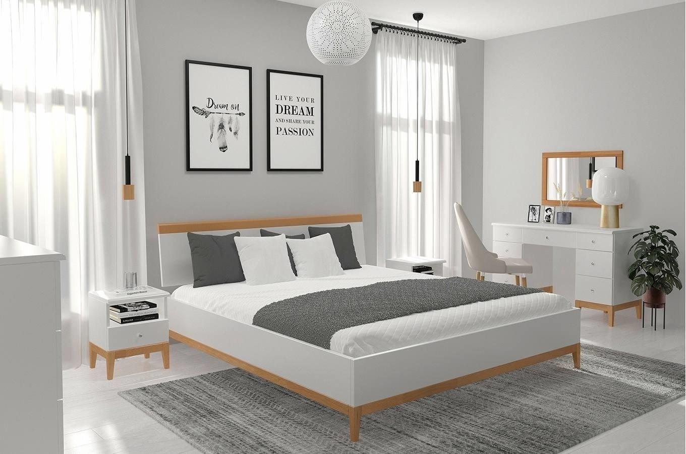 Drewniane łóżko Visby LIVIA High / 140x200 cm