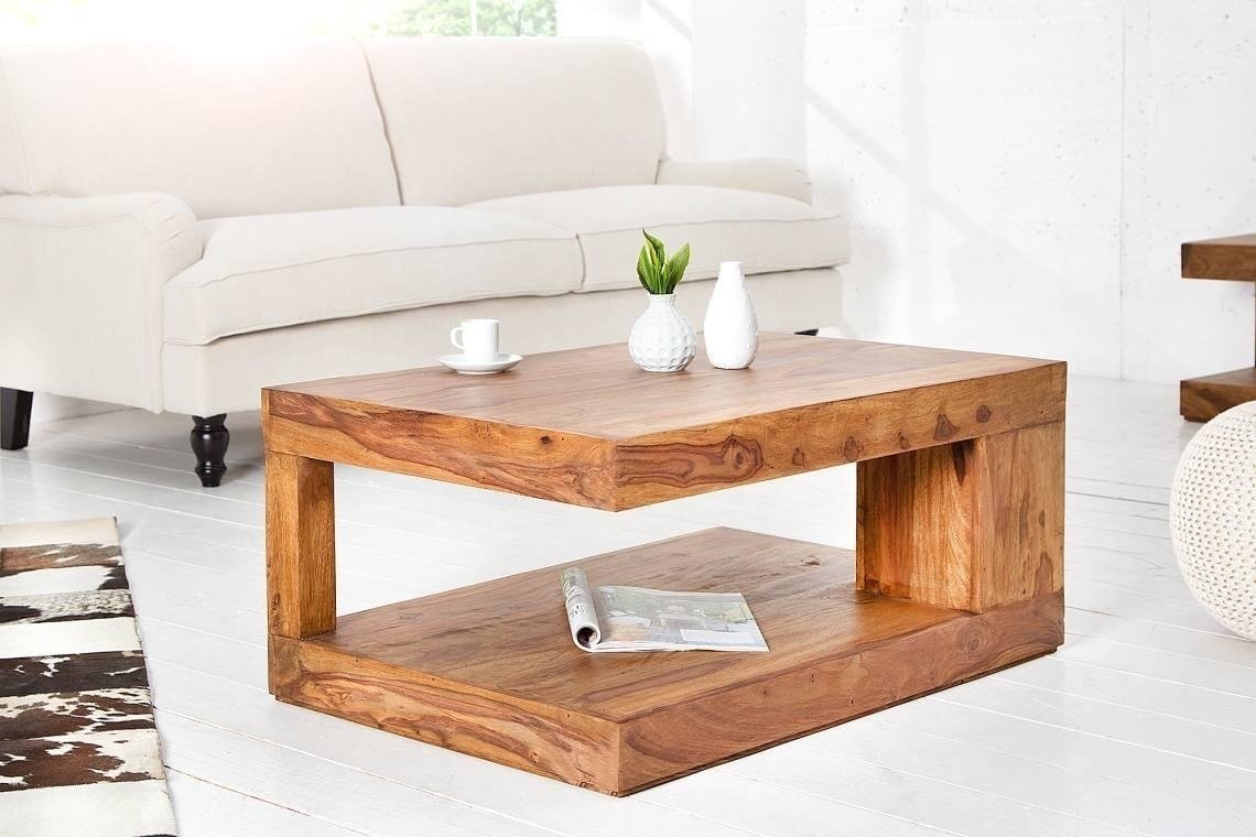 Drewniany stolik kawowy GIANT 90x60 cm