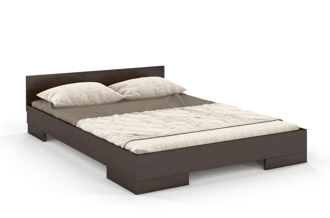 Łóżko drewniane bukowe Skandica SPECTRUM Niskie / 160x200 cm, kolor palisander