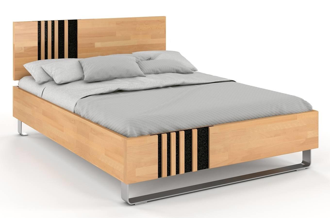 Łóżko drewniane bukowe Visby KIELCE / 160x200 cm, kolor naturalny