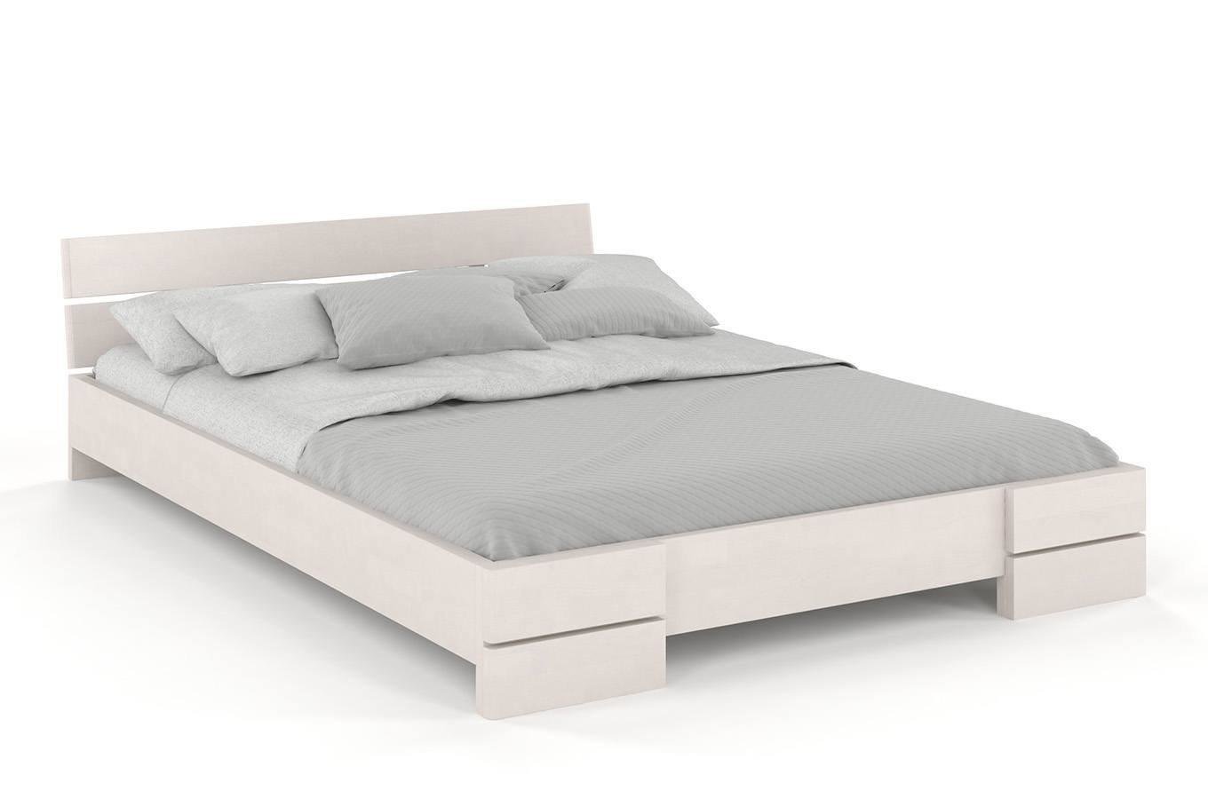 Łóżko drewniane bukowe Visby Sandemo / 90x200 cm, kolor biały
