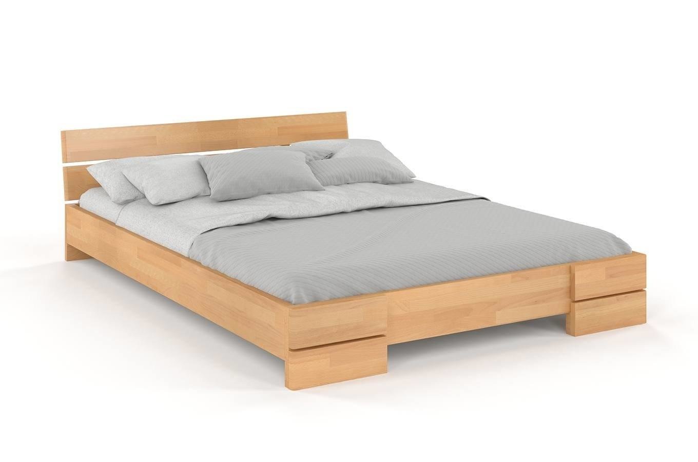 Łóżko drewniane bukowe Visby Sandemo LONG (długość + 20 cm) / 140x220 cm, kolor naturalny