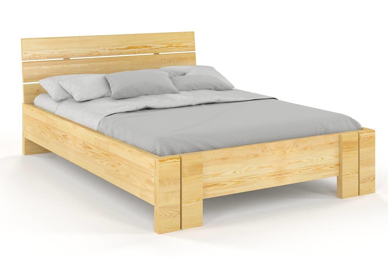 Łóżko drewniane sosnowe Visby Arhus High / 160x200 cm, kolor naturalny