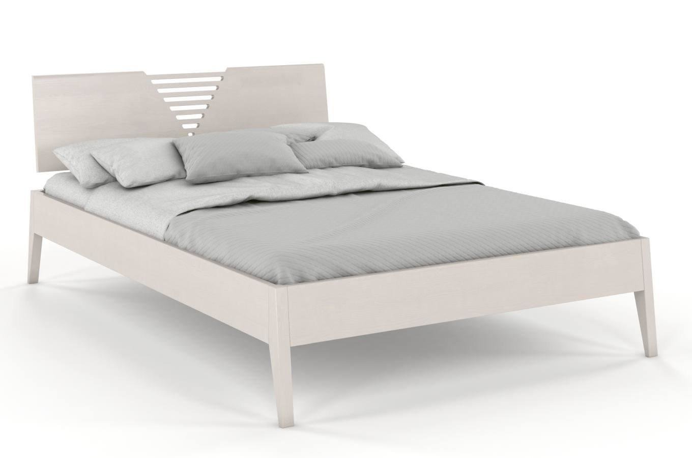 Łóżko drewniane sosnowe Visby WOŁOMIN / 120x200 cm, kolor biały