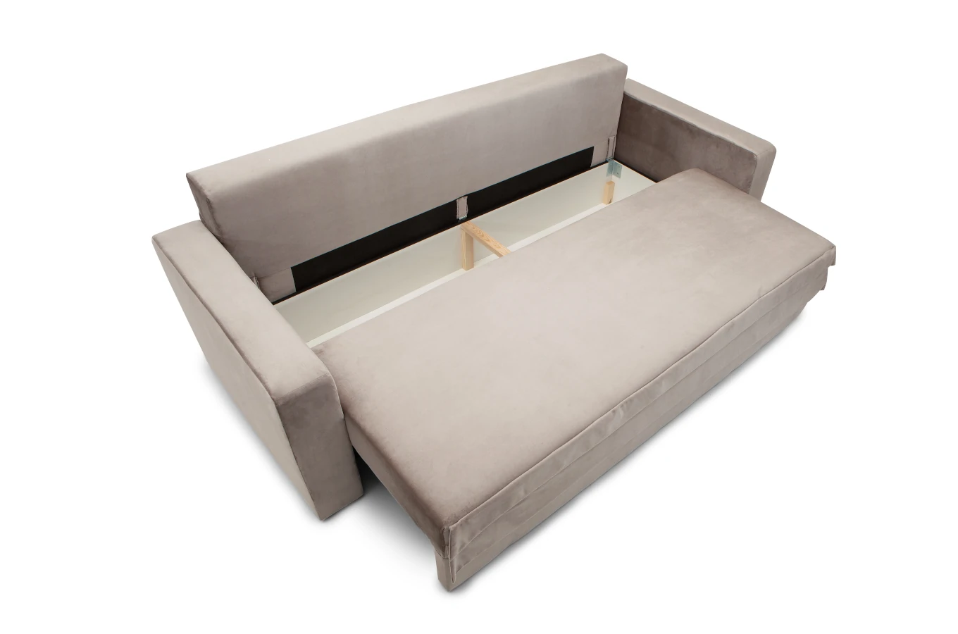 Nowoczesna sofa OCTAVIO z funkcją spania i pojemnikiem na pościel / szerokość 230 cm