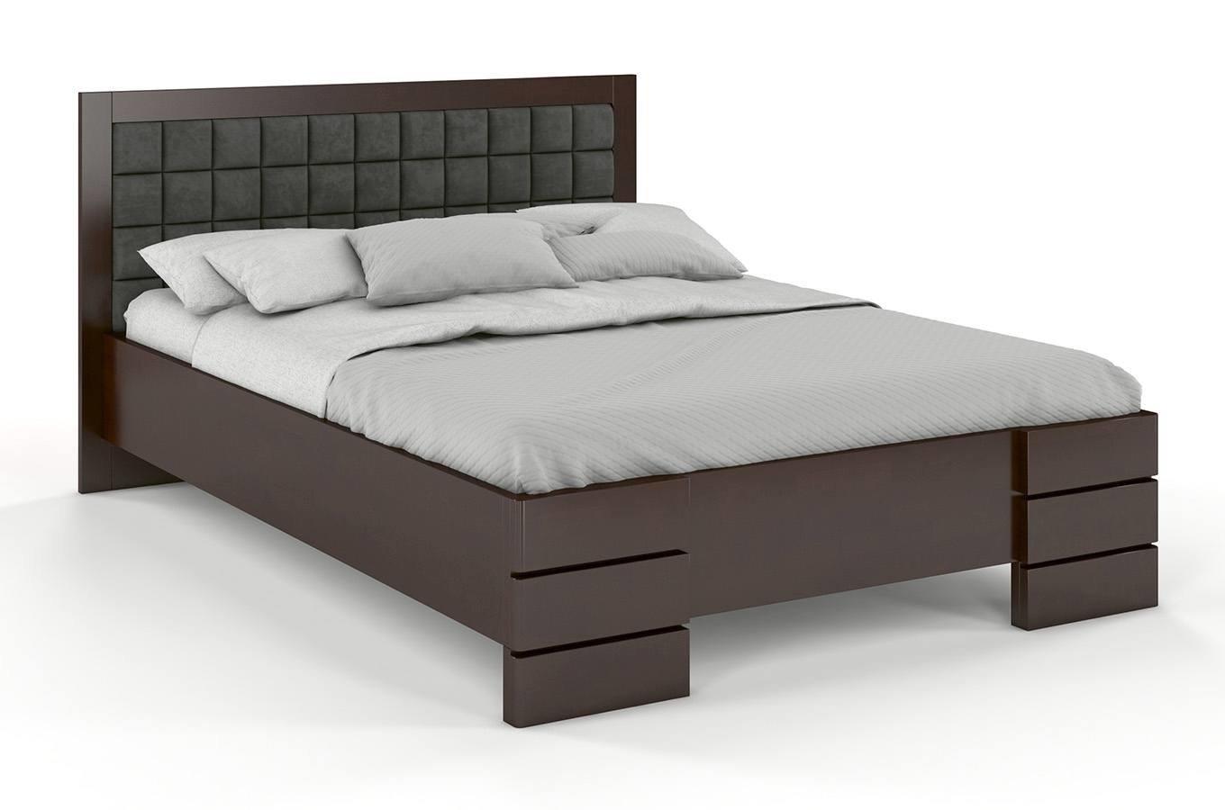 Tapicerowane łóżko drewniane - bukowe Visby Gotland High & Long