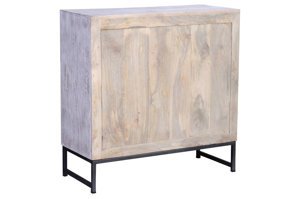 Biała drewniana komoda MANGO z szufladami / szerokość 80 cm