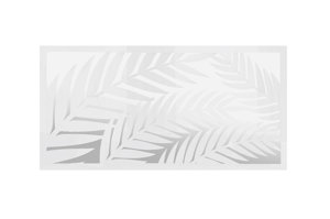 Białe ażurowe lustro FORESTA z motywem liści / połysk