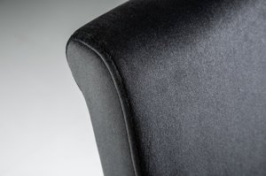 Czarne krzesło tapicerowane MODERN BAROCK w stylu glamour / zestaw 2 sztuk