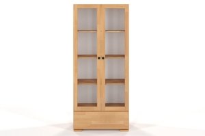 Drewniana bukowa witryna ze szklanymi drzwiami Visby SANDEMO 1S80