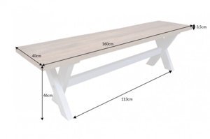 Drewniana ławka LONG ISLAND / 160 cm