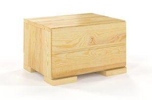 Drewniana szafka nocna sosnowa Visby Sandemo 1S / kolor biały