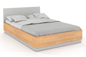 Drewniane łóżko Visby FINN 160x200 / kolor szary