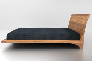 Drewniane łóżko do sypialni RAY