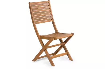 Drewniane składane krzesło ogrodowe BASKA z regulowanym oparciem