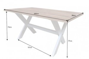 Drewniany stół LONG ISLAND / 160x90 cm