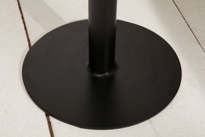 Drewniany stolik HEXAGON na metalowej nodze