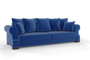 Elegancka 3-osobowa sofa GENEVA w angielskim stylu z funkcją spania i pojemnikiem na pościel