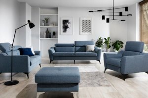 Elegancka, nowoczesna sofa SALVO I z ruchomymi zagłówkami