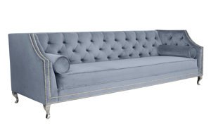Elegancka sofa CHARLES pikowana w stylu Chesterfield / szerokość 225 cm