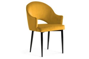 Eleganckie tapicerowane krzesło NATALE na metalowych nogach