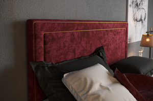Eleganckie tapicerowane łóżko kontynentalne do sypialni TOMASSO z pojemnikiem na pościel. Obniżka ceny!
