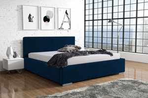 Klasyczne łóżko tapicerowane do sypialni GLAN z gładkim zagłówkiem. Obniżka ceny!