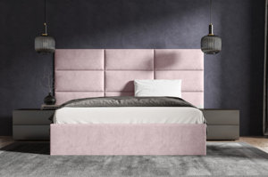 Klasyczne łóżko tapicerowane do sypialni ROLAND - bez zagłówka. Obniżka ceny!