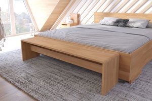 Ławka drewniana bukowa Visby BENK / szerokość 160 cm; kolor biały