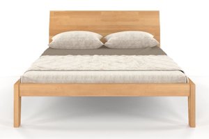 Łóżko drewniane bukowe Skandica AGAVA / 160x200 cm, kolor orzech