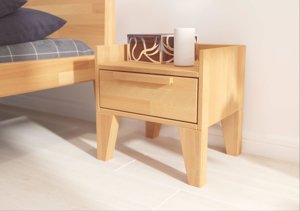 Łóżko drewniane bukowe Skandica AGAVA / 200x200 cm, kolor naturalny