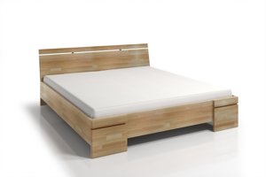 Łóżko drewniane bukowe Skandica SPARTA Maxi / 120x200 cm, kolor biały