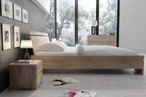 Łóżko drewniane bukowe Skandica SPARTA Maxi / 200x200 cm, kolor naturalny