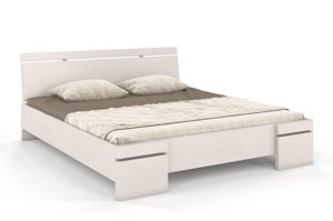Łóżko drewniane bukowe Skandica SPARTA Maxi & Long / 180x220 cm, kolor biały