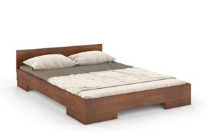 Łóżko drewniane bukowe Skandica SPECTRUM Long (długość + 20 cm) / 200x220 cm, kolor orzech