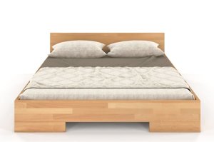 Łóżko drewniane bukowe Skandica SPECTRUM Niskie / 200x200 cm, kolor palisander