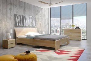 Łóżko drewniane bukowe Skandica VESTRE Maxi / 140x200 cm, kolor naturalny