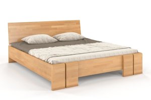Łóżko drewniane bukowe Skandica VESTRE Maxi / 200x200 cm, kolor biały