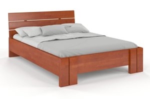 Łóżko drewniane bukowe Visby ARHUS High / 160x200 cm, kolor biały