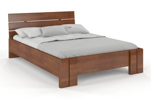 Łóżko drewniane bukowe Visby ARHUS High BC (Skrzynia na pościel) / 120x200 cm, kolor palisander