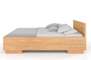 Łóżko drewniane bukowe Visby Bergman High / 160x200 cm, kolor orzech