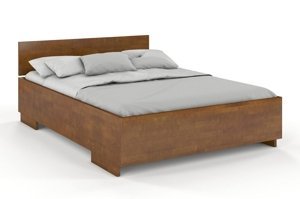 Łóżko drewniane bukowe Visby Bergman High BC (skrzynia na pościel) / 120x200 cm, kolor naturalny