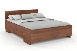 Łóżko drewniane bukowe Visby Bergman High BC (skrzynia na pościel) / 200x200 cm, kolor palisander