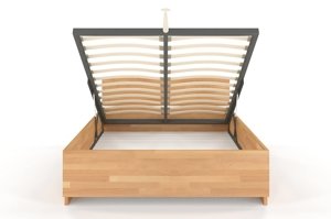 Łóżko drewniane bukowe Visby Bergman High BC (skrzynia na pościel)