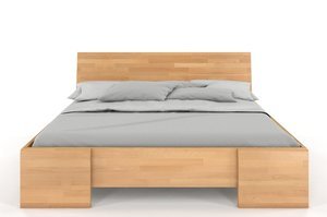 Łóżko drewniane bukowe Visby HESSLER High & LONG (długość + 20 cm) / 200x220 cm, kolor palisander